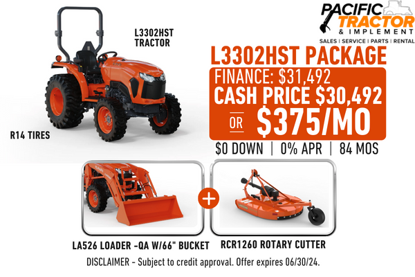 l3302hst pac tractor Package