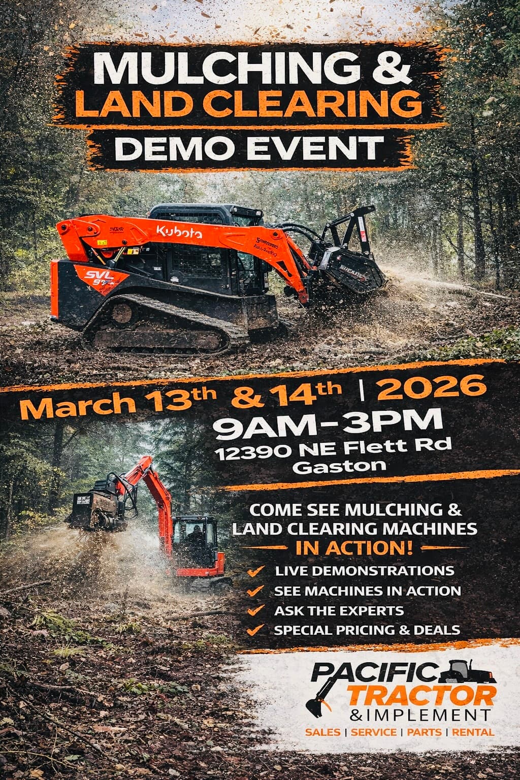 Mulching and Land Clearing Demo Event 2026